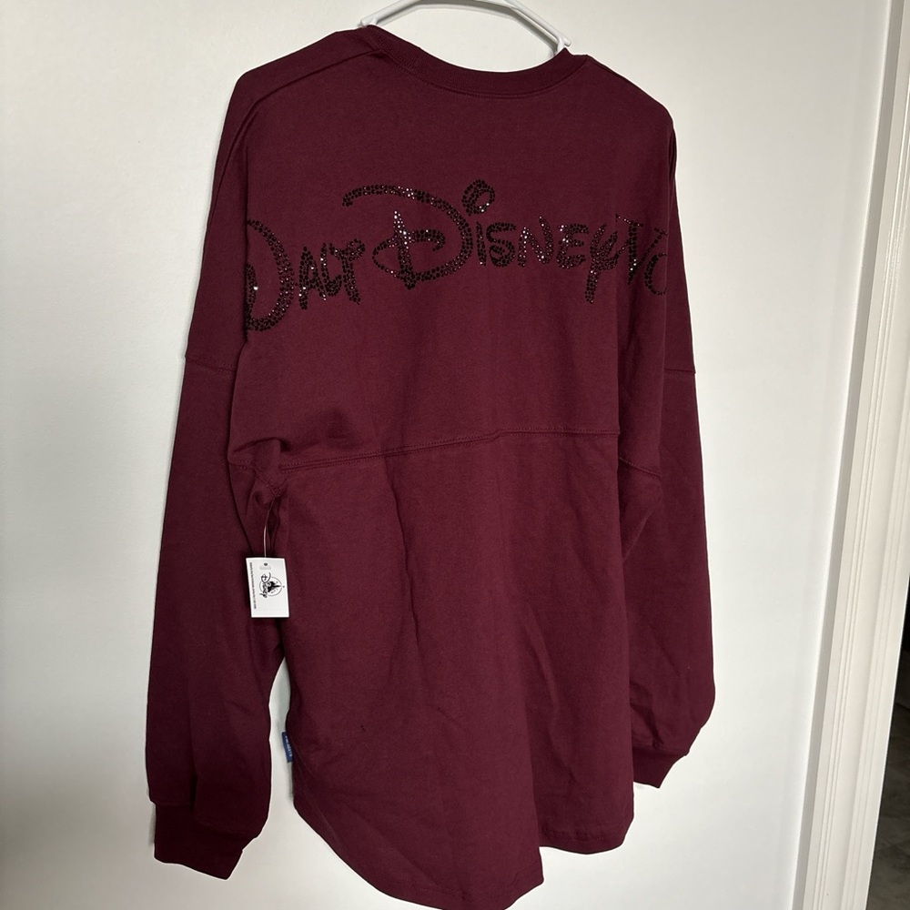 Disney Parks 2026 Burgundy Glitter Spirit Jersey, new with tags - Picture 3 of 5
